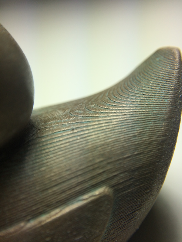 Backside of polished duck.