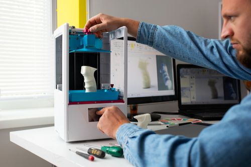 Lifestyle designer using a 3D printer
