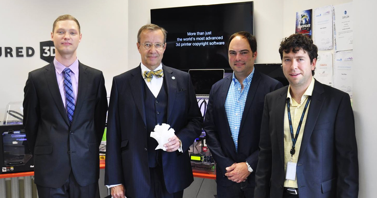 John, Anton, Taavi, and President Ilves
