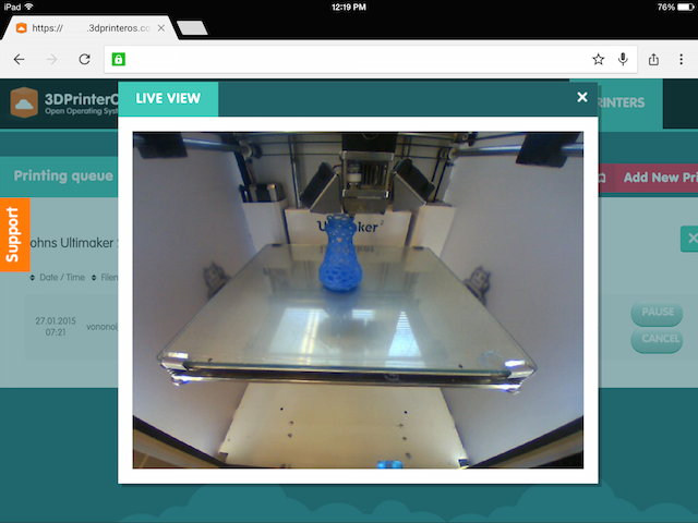iPad 3D Printing - 3DPrinterOS 