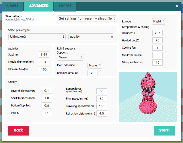 Cura in the cloud - 3DPrinterOS 